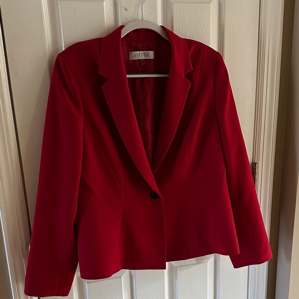 Kasper Women's Vibrant Red Suit Jacket